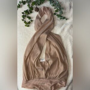 Abercrombie & Fitch Women’s Halter Wrap Bodysuit in Gold Shimmer